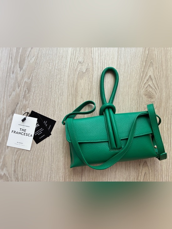 M.Gemi Handbags - M.Gemi- The Francesca tumbled leather Handbag in Green Kelly